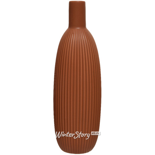Фарфоровая ваза для цветов Кослада 26 см терракота Kaemingk