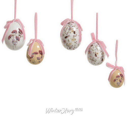 Пасхальные украшения Яйца Poppy Easter 3-5 см, 12 шт, подвеска Kaemingk