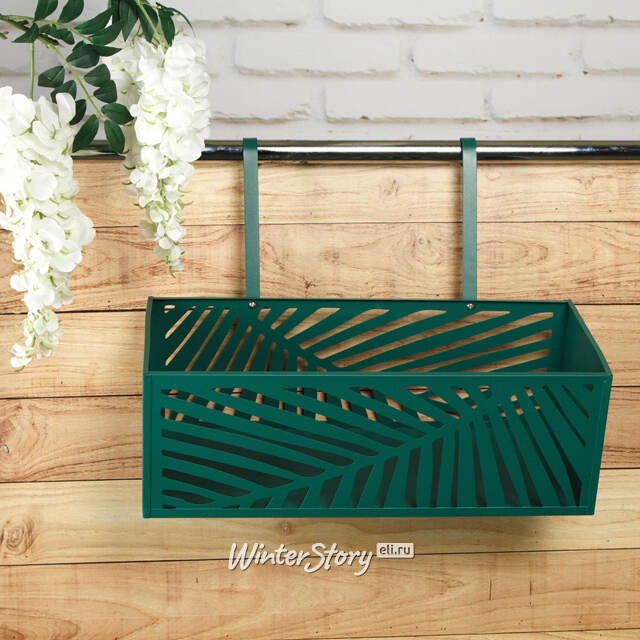 Подвесное кашпо для балкона Эдинбург 45*16 см, металл Kaemingk