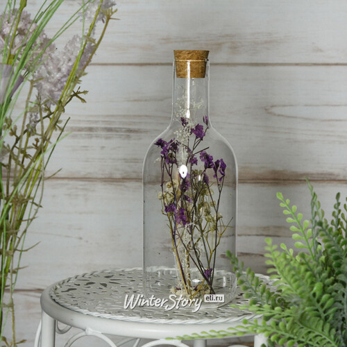 Декоративная бутылка Fleurs de Provence: Violet 17 см, стекло Kaemingk
