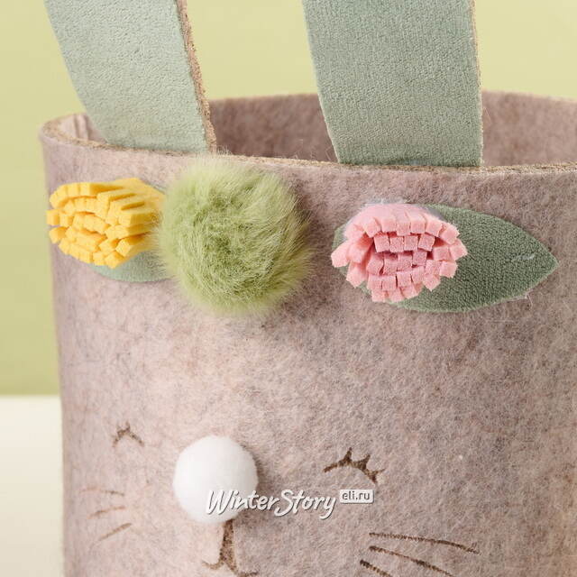 Набор декоративных кашпо из фетра Кролики 16-20 см, 2 шт Kaemingk