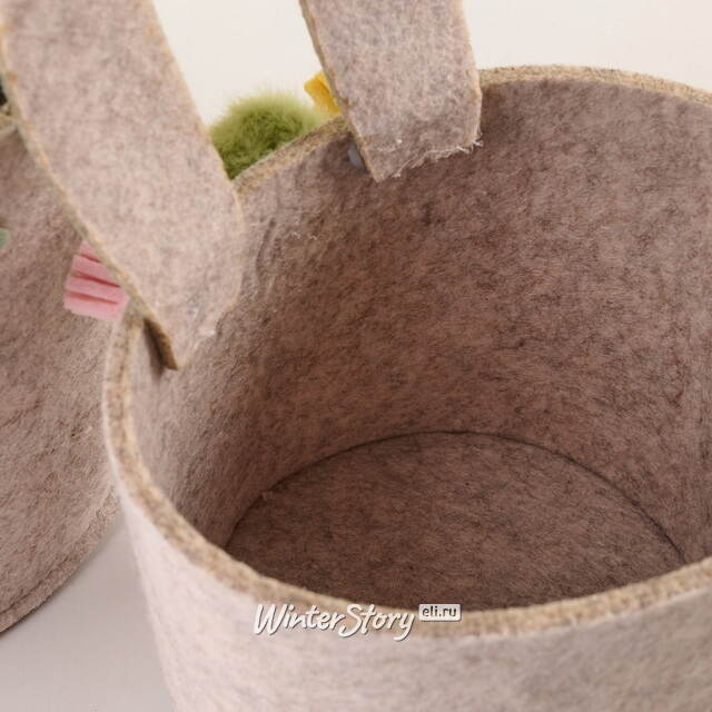 Набор декоративных кашпо из фетра Кролики 16-20 см, 2 шт Kaemingk