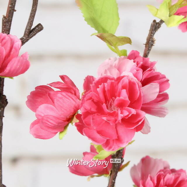 Искусственная ветка Цветущий Персик 100 см фуксия Kaemingk