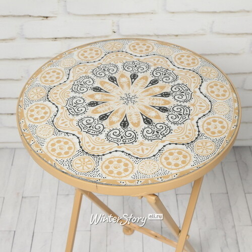 Складной кофейный столик с мозаикой Розатто 67*36 см Kaemingk