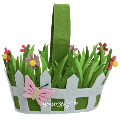 Декоративная корзинка для подарков Flowery Garden 16*14 см Kaemingk