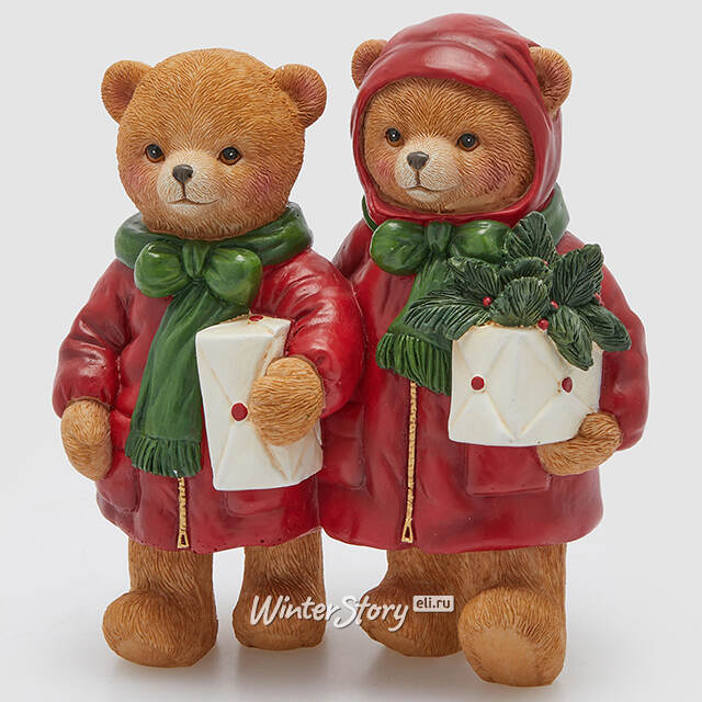 Новогодняя фигурка Мишки Форестер - Прогулка в Рождество 14 см EDG