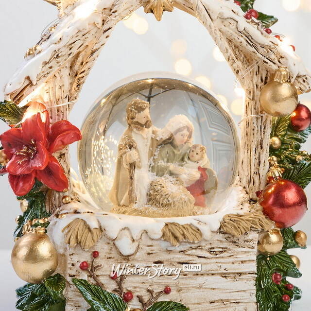 Снежный шар Рождественский Вертеп 15 см EDG