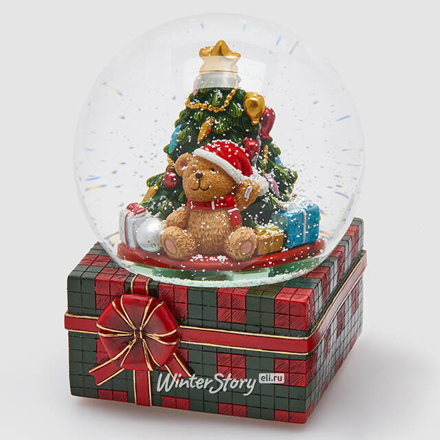 Музыкальный снежный шар Подарок для медвежонка 20 см EDG