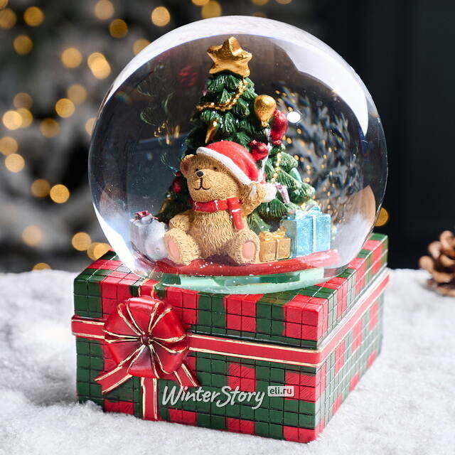 Музыкальный снежный шар Подарок для медвежонка 20 см EDG
