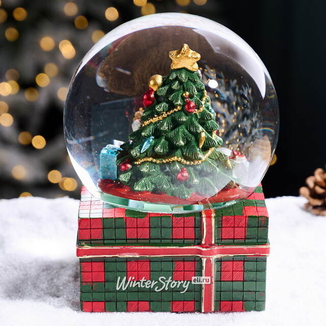 Музыкальный снежный шар Подарок для медвежонка 20 см EDG