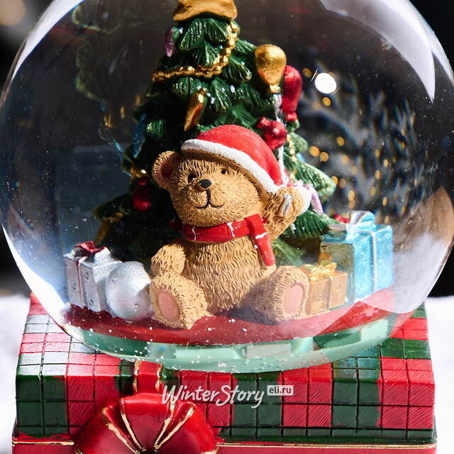Музыкальный снежный шар Подарок для медвежонка 20 см EDG