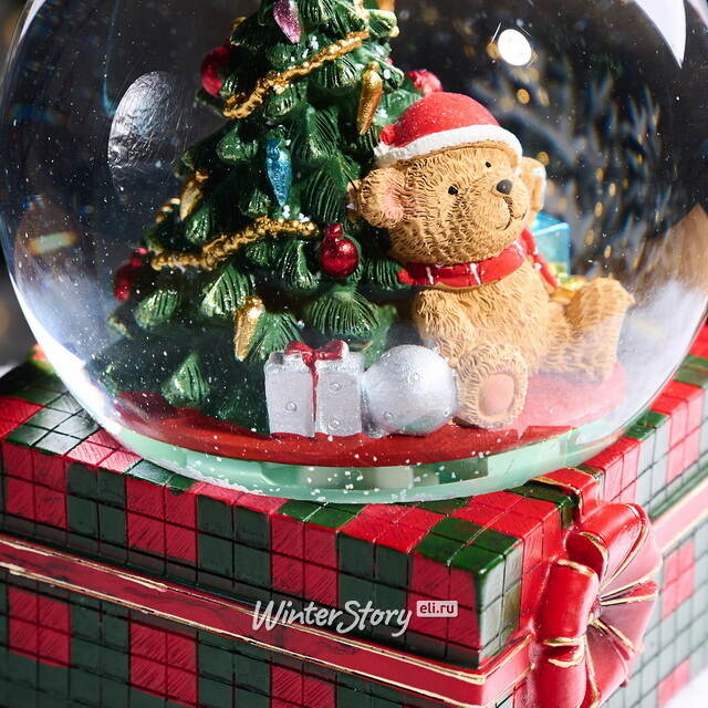 Музыкальный снежный шар Подарок для медвежонка 20 см EDG