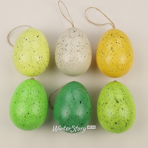 Пасхальные украшения Яйца Wonderful Easter 9 см, 6 шт, подвеска Kaemingk