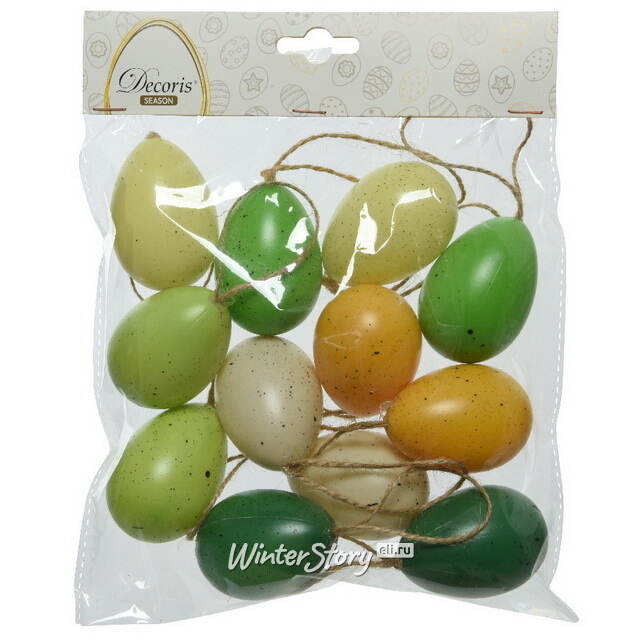 Пасхальные украшения Яйца Wonderful Easter 6 см, 12 шт, подвеска Kaemingk