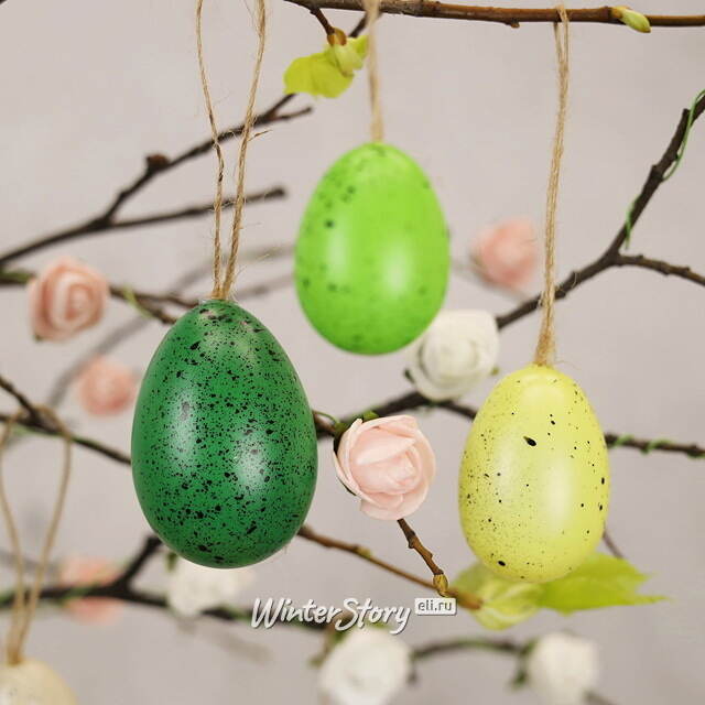 Пасхальные украшения Яйца Wonderful Easter 6 см, 12 шт, подвеска Kaemingk