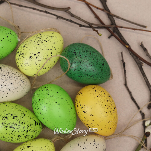Пасхальные украшения Яйца Wonderful Easter 6 см, 12 шт, подвеска Kaemingk