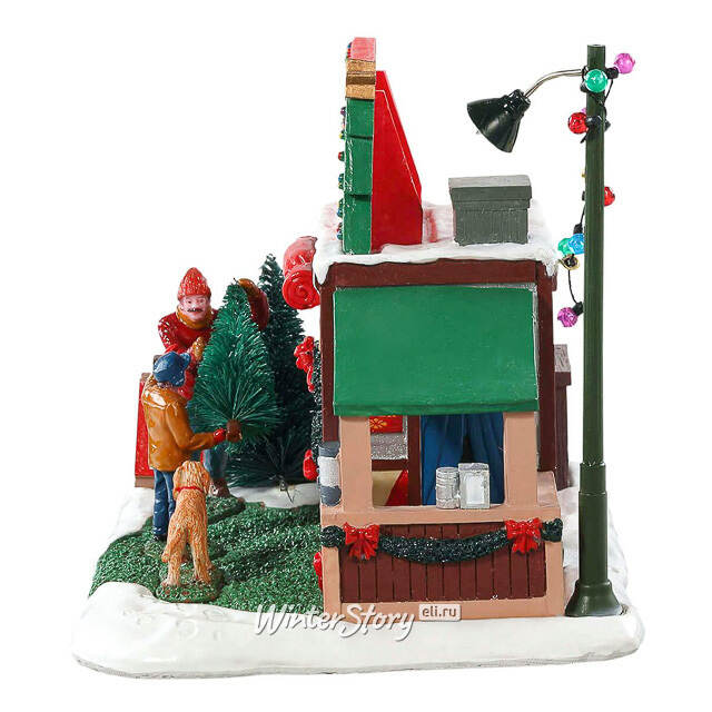 Композиция Магазинчик для продажи елок Garland Grove 20*14 см Lemax