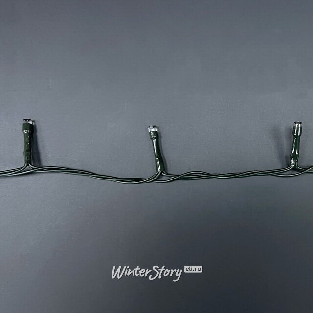 Светодиодная гирлянда Luca на батарейках, 368 теплых белых LED ламп, 27.6 м, зеленый ПВХ, таймер, IP44 Christmas Deluxe