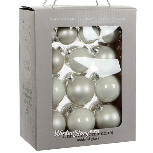Набор стеклянных шаров Ванильные Мечты, 5-7 см, 26 шт Edelman