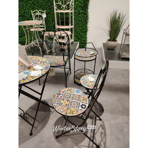 Складной кофейный столик с мозаикой Порту 51*30 см Kaemingk