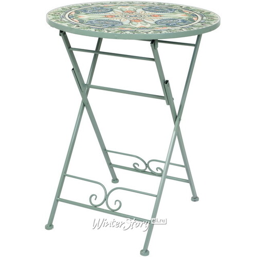 Металлический складной столик с мозаикой Ривьера 76*60 см Kaemingk