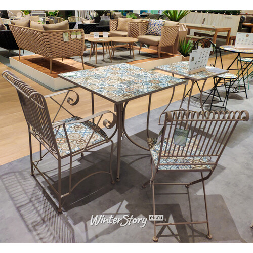 Комплект садовой мебели с мозаикой Гран Тулуз: 1 стол + 2 стула Kaemingk