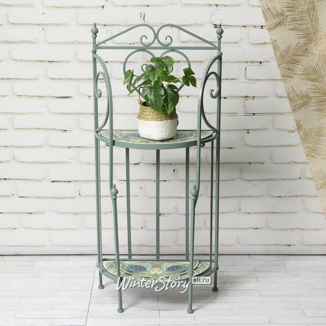 Металлическая этажерка с мозаикой Ривьера 98*40 см Kaemingk