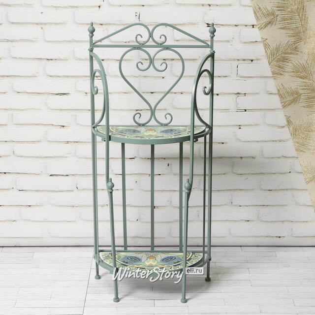 Металлическая этажерка с мозаикой Ривьера 98*40 см Kaemingk