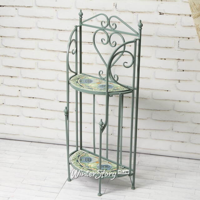 Металлическая этажерка с мозаикой Ривьера 98*40 см Kaemingk