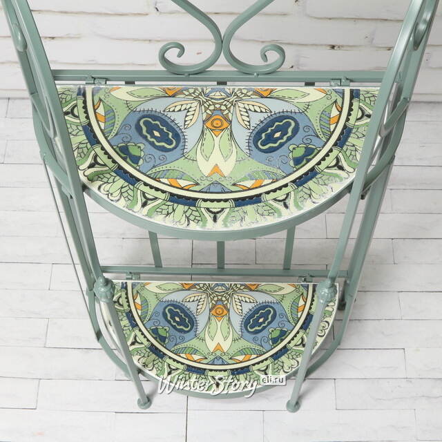 Металлическая этажерка с мозаикой Ривьера 98*40 см Kaemingk