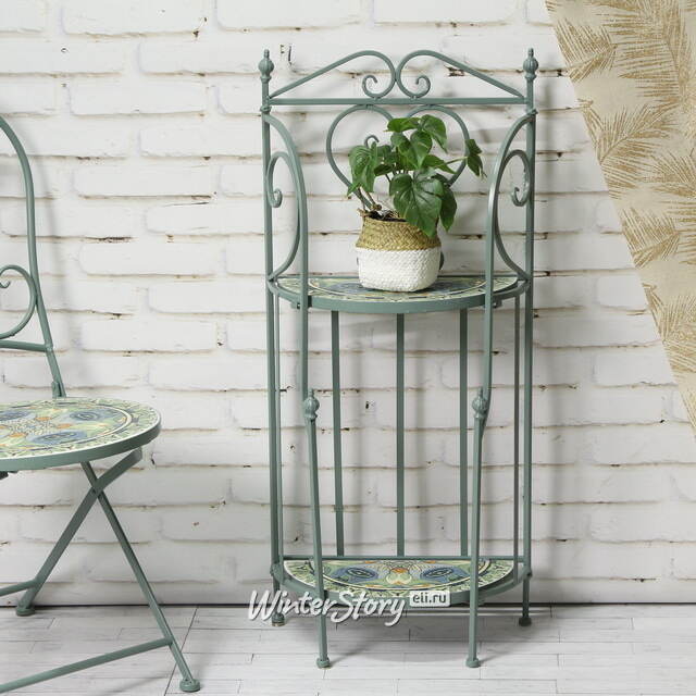 Металлическая этажерка с мозаикой Ривьера 98*40 см Kaemingk