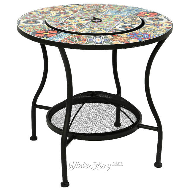 Стол для костра с мозаикой Порту 58*54 см, металл Kaemingk