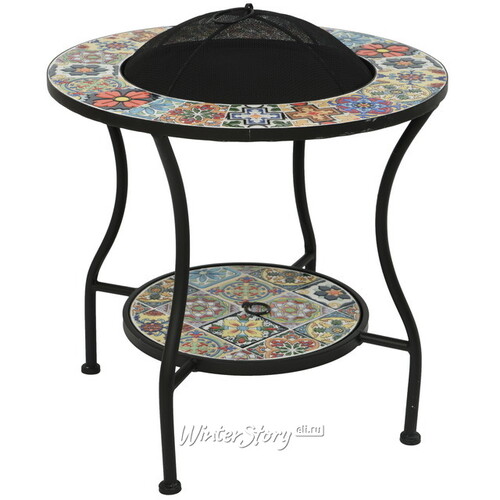 Стол для костра с мозаикой Порту 58*54 см, металл Kaemingk