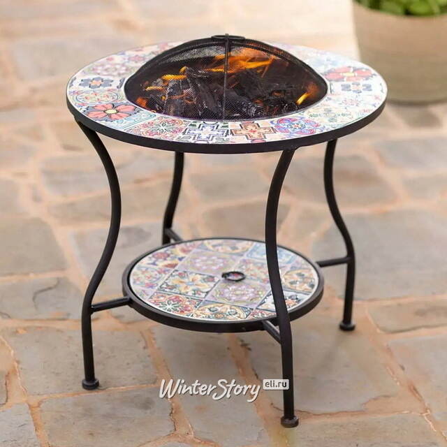 Стол для костра с мозаикой Порту 58*54 см, металл Kaemingk