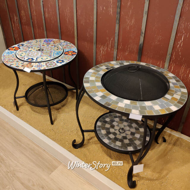 Стол для костра с мозаикой Порту 58*54 см, металл Kaemingk