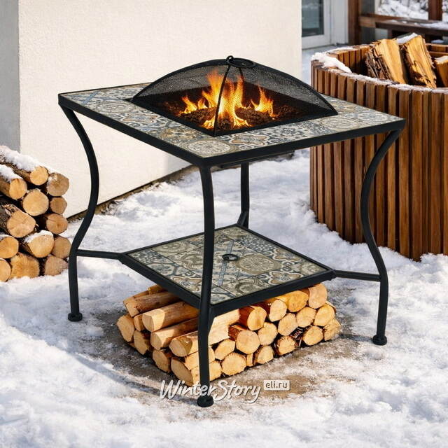 Стол для костра с мозаикой Гран Тулуз 55*55 см, металл Kaemingk
