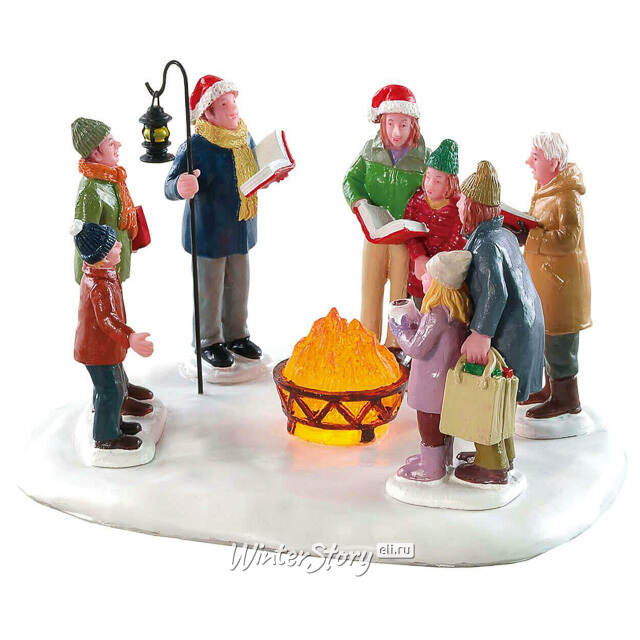 Композиция Встреча у костра 14 см, подсветка, на батарейках Lemax