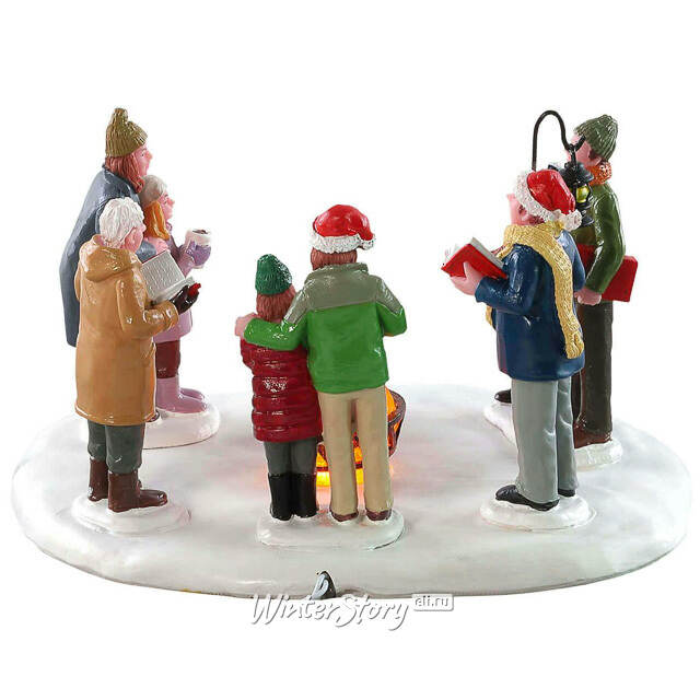 Композиция Встреча у костра 14 см, подсветка, на батарейках Lemax