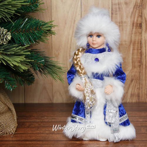 Фигура Снегурочка - Морозная Княжна в синей шубке 30 см Triumph Tree