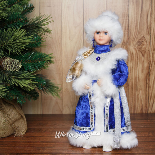 Фигура Снегурочка - Морозная Княжна в синей шубке 40 см Triumph Tree