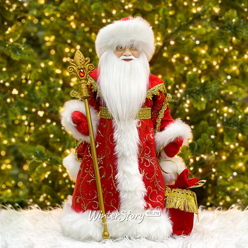Фигура Дед Мороз - Хозяин Зимы в красной шубе 50 см Triumph Tree