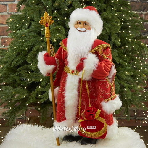 Фигура Дед Мороз - Хозяин Зимы в красной шубе 60 см Triumph Tree