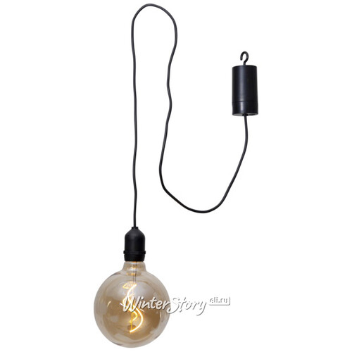 Подвесной светильник-шар McGonagall Gold 18*11 см с филаментной LED лампой, на батарейках, IP44 Star Trading