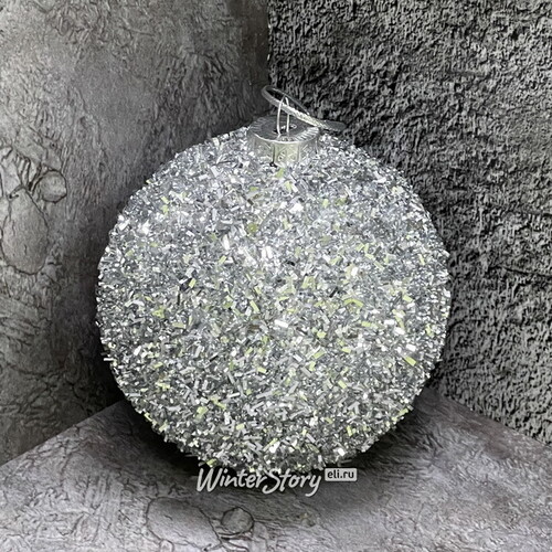 Набор елочных шаров Fluffy Shine: Серебряный 10 см, 24 шт Edelman