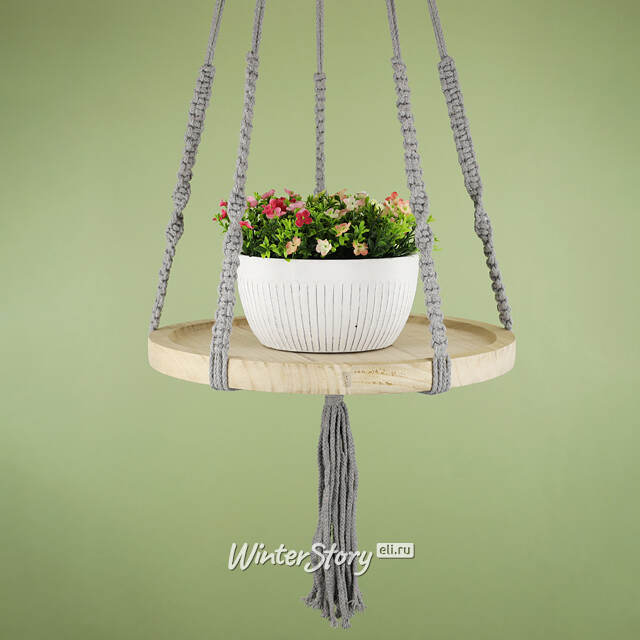 Подвесная полка для цветов Макраме 40 см Kaemingk