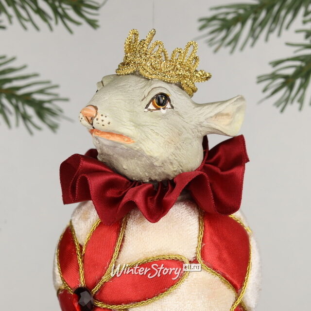 Елочная игрушка Крыс Лайонель 25 см, подвеска Christmas Deluxe (Кристмас Делюкс)