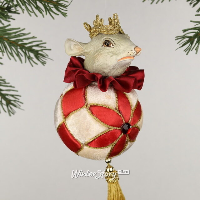 Елочная игрушка Крыс Лайонель 25 см, подвеска Christmas Deluxe (Кристмас Делюкс)