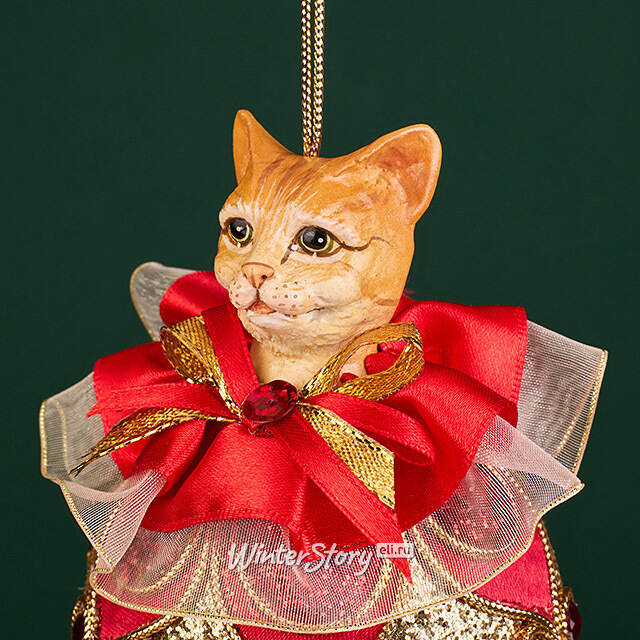 Елочная игрушка Кот Персиваль 23 см, подвеска Christmas Deluxe (Кристмас Делюкс)