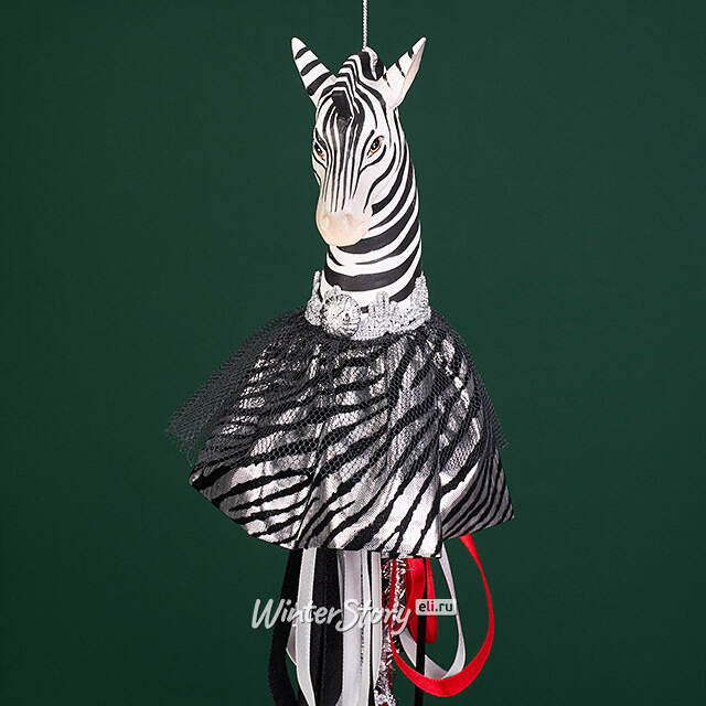 Елочная игрушка Зебра Филберт 36 см, подвеска Christmas Deluxe