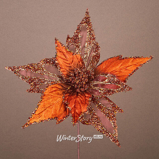 Пуансеттия на стебле Stortorge Helsingo 69 см Christmas Deluxe